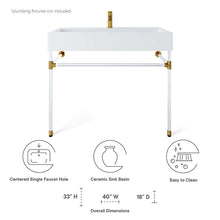 Redeem 40" Acrylic Wall-Mount Bathroom Vanity