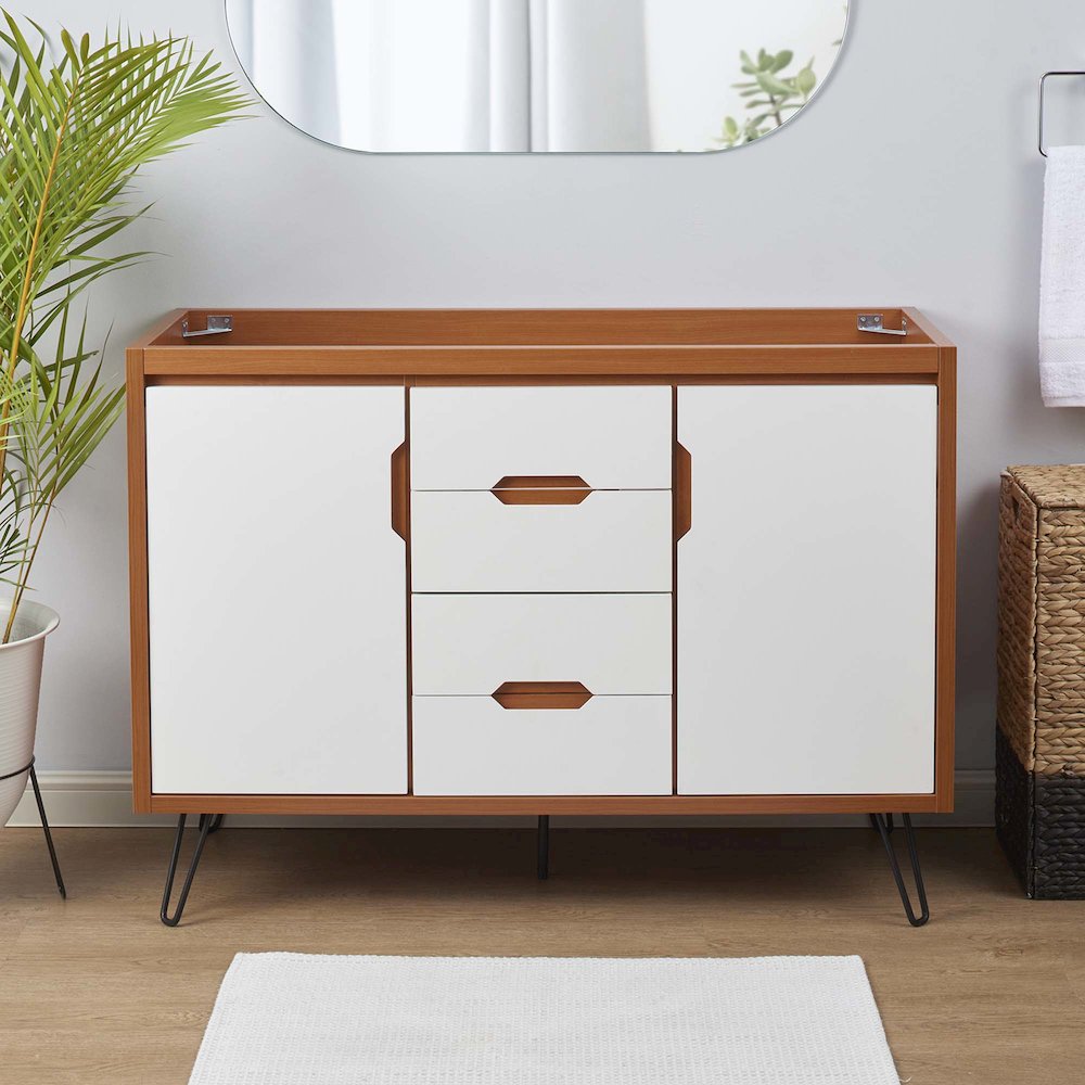 Energize 48" Double Sink Compatible (Not Included) Bathroom Vanity Cabinet