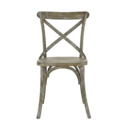 Solid Wood Dining Side Chair with Cushioned Seat for Dining Room, Gray