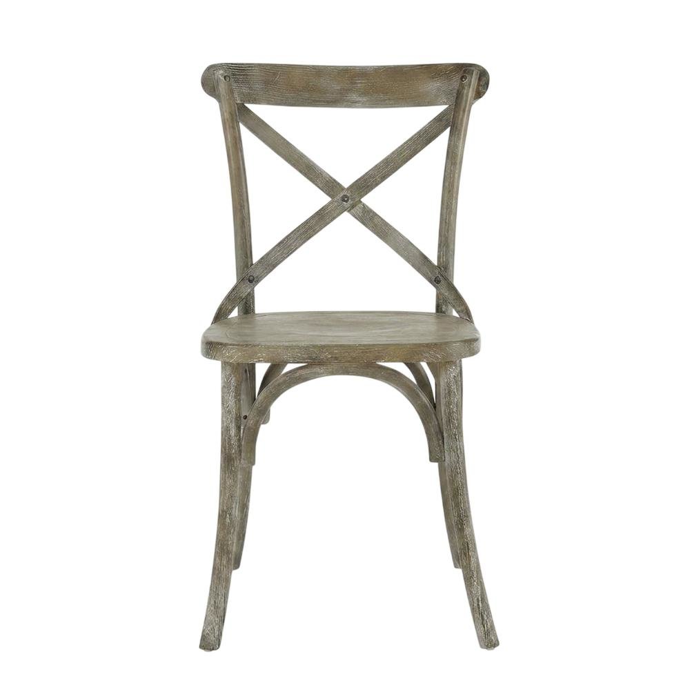 Solid Wood Dining Side Chair with Cushioned Seat for Dining Room, Gray