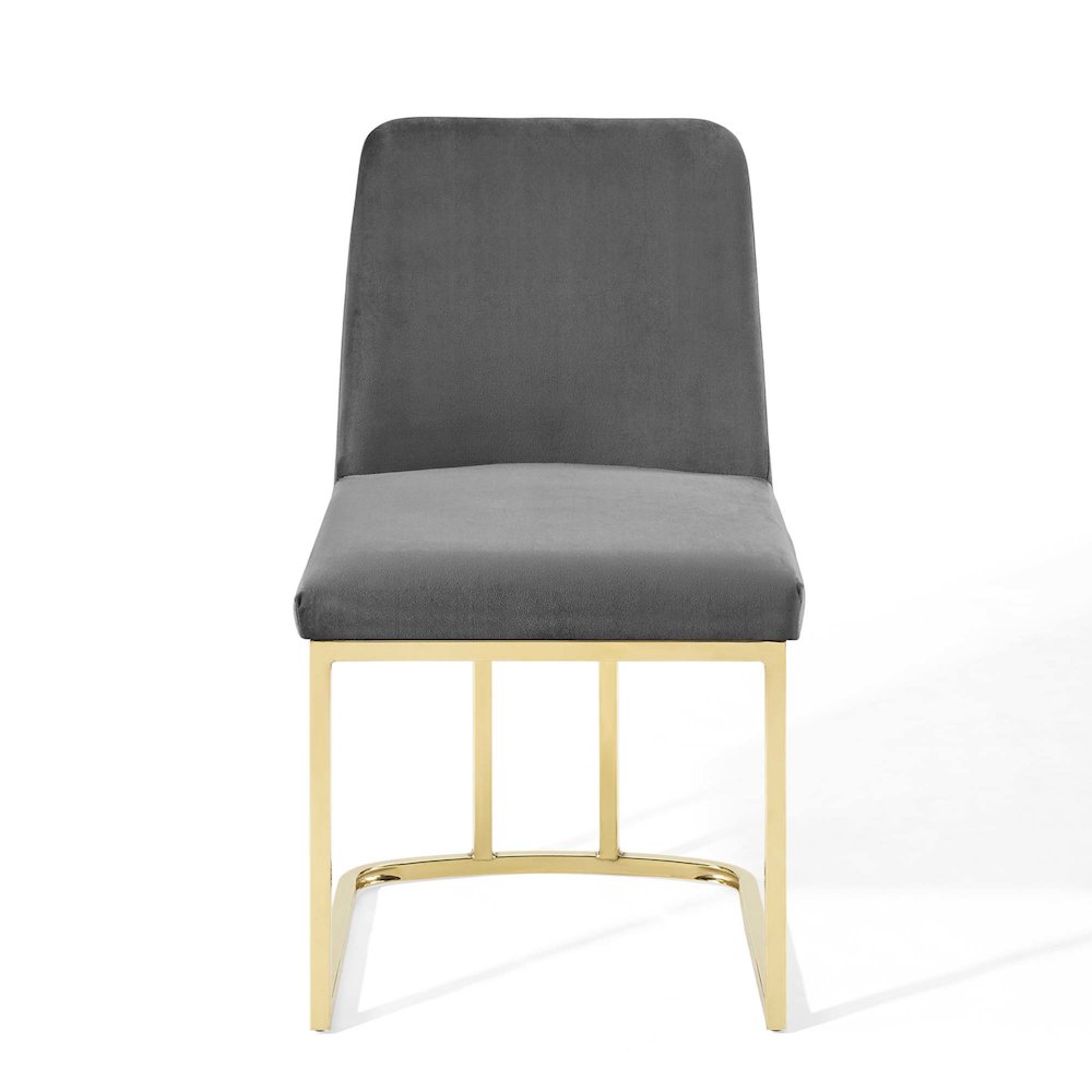 Amplify Sled Base Performance Velvet Dining Chairs Set of 2
