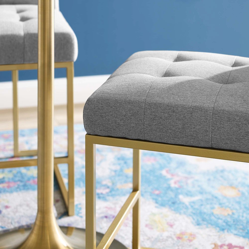 Privy Upholstered Fabric Counter Stool Set of 2