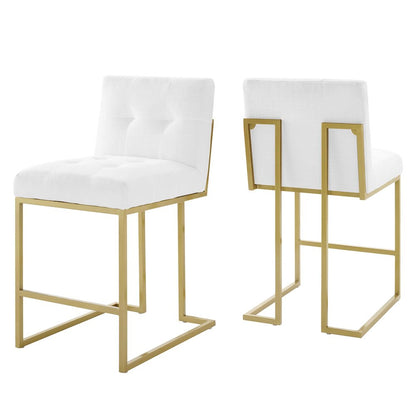 Privy Upholstered Fabric Counter Stool Set of 2