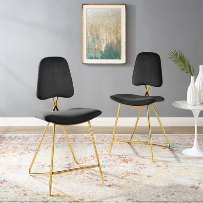 Ponder Performance Velvet Counter Stool Set of 2