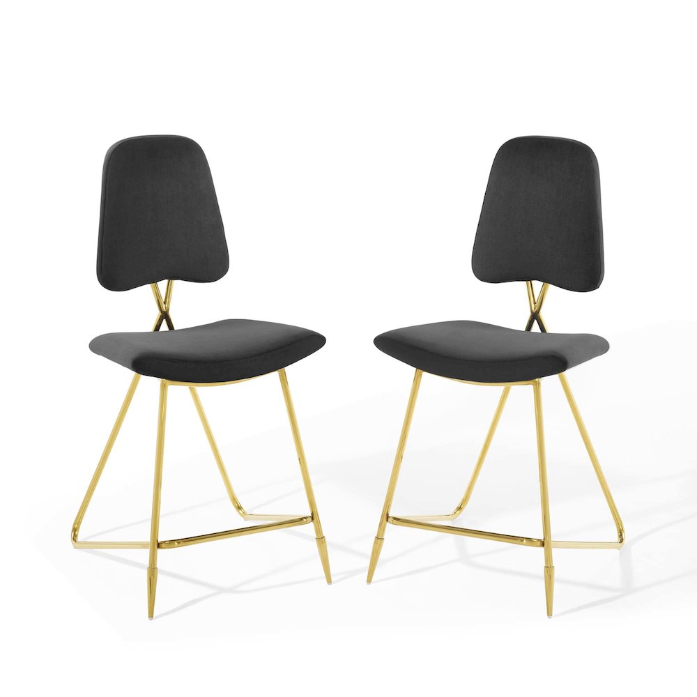 Ponder Performance Velvet Counter Stool Set of 2