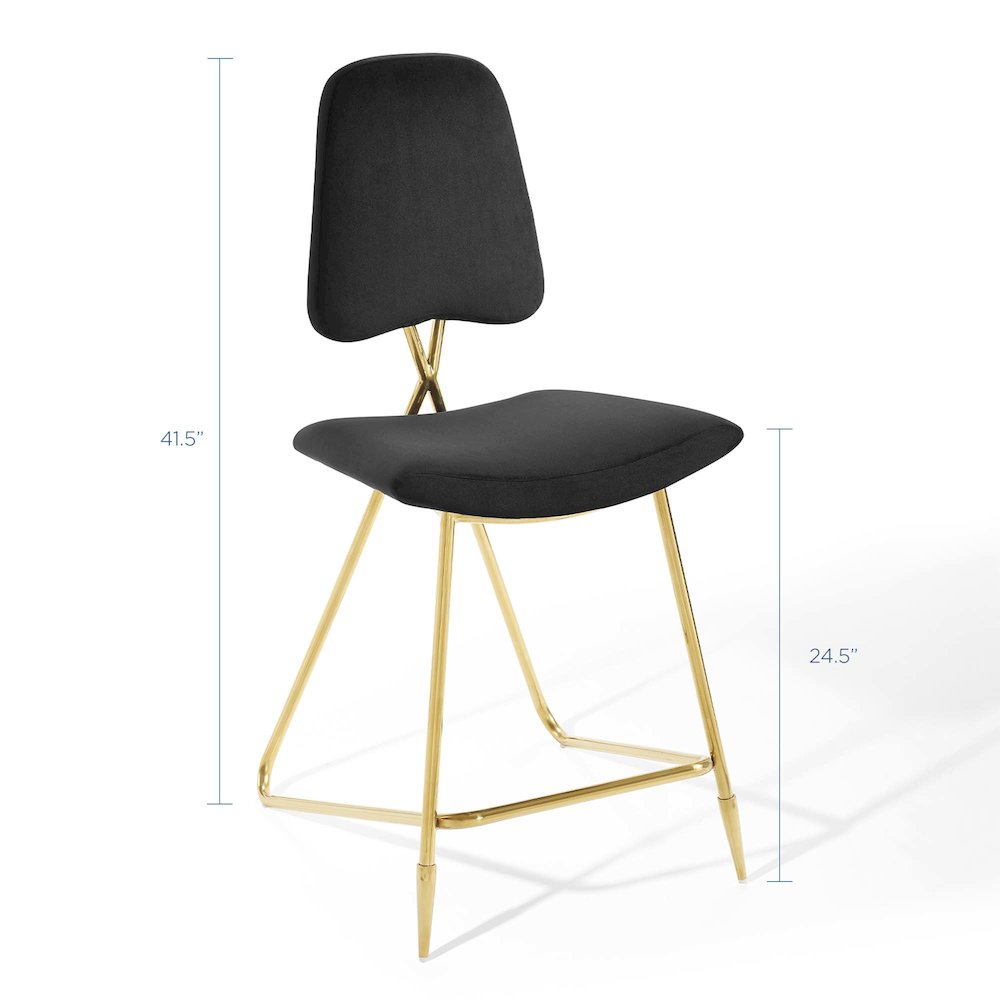 Ponder Performance Velvet Counter Stool Set of 2
