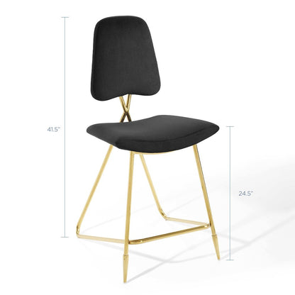 Ponder Performance Velvet Counter Stool Set of 2
