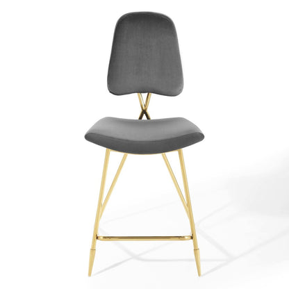 Ponder Performance Velvet Counter Stool Set of 2