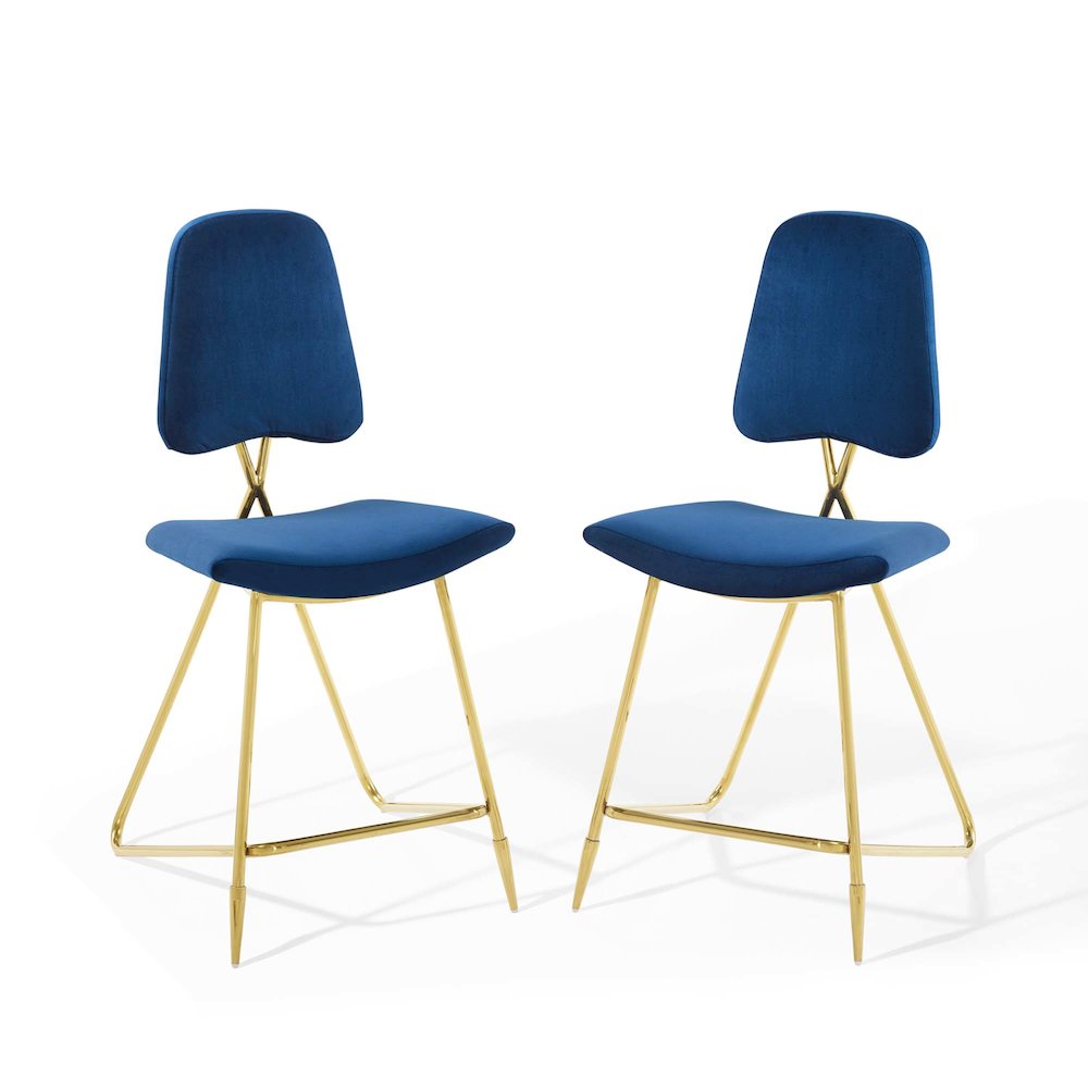 Ponder Performance Velvet Counter Stool Set of 2