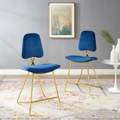Ponder Performance Velvet Counter Stool Set of 2