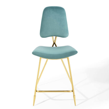 Ponder Performance Velvet Counter Stool Set of 2