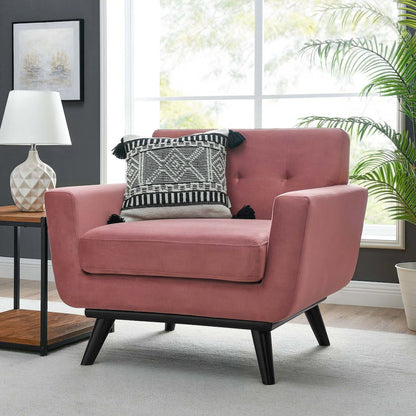 Engage Performance Velvet Armchair