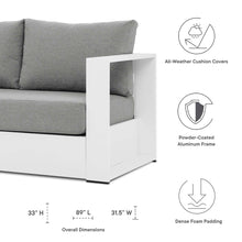 Tahoe Outdoor Patio Powder-Coated Aluminum Sofa