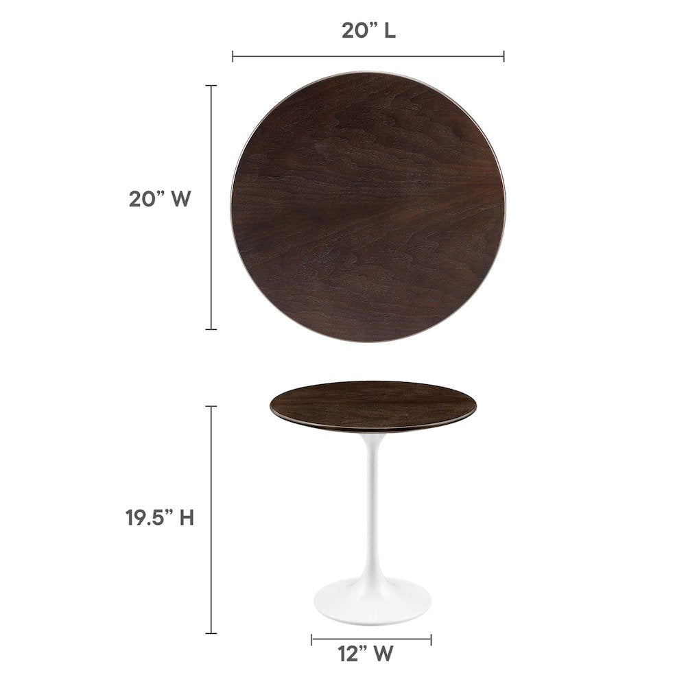Lippa 20" Round Wood Side Table
