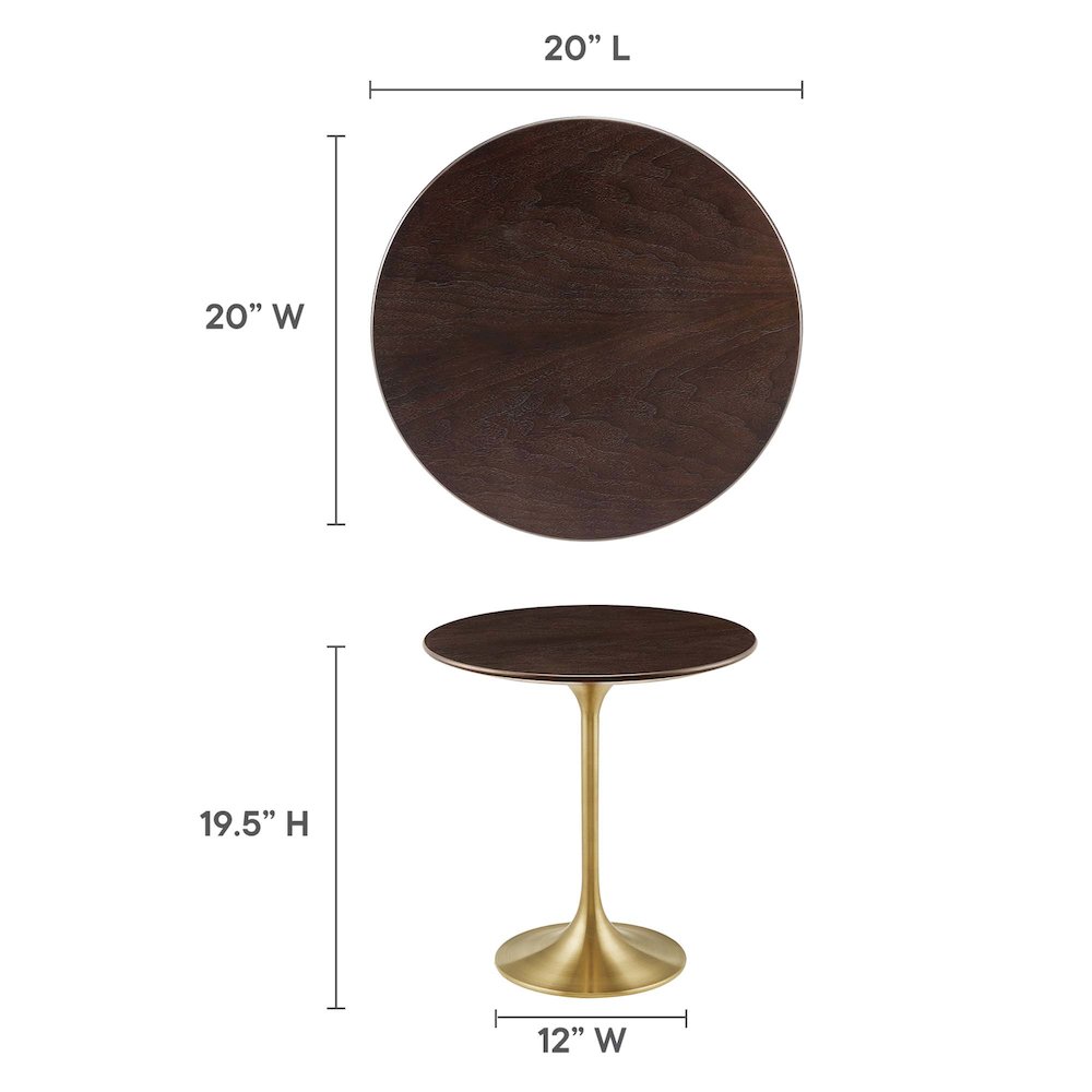 Lippa 20" Round Wood Side Table