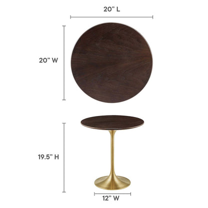 Lippa 20" Round Wood Side Table
