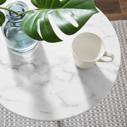 Lippa 20" Round Faux Marble Side Table