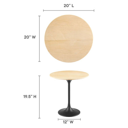Lippa 20" Round Wood Side Table