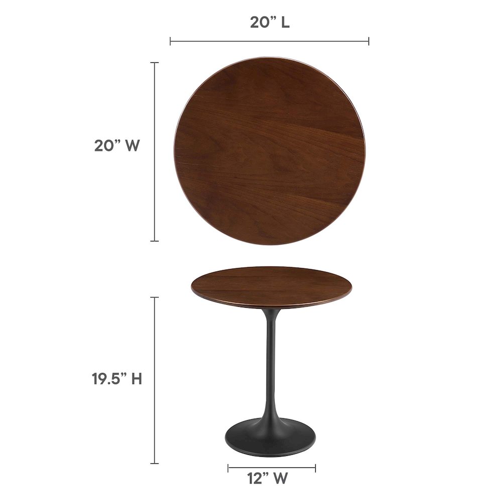 Lippa 20" Round Wood Side Table