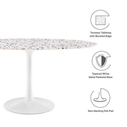 Lippa 60" Oval Terrazzo Dining Table