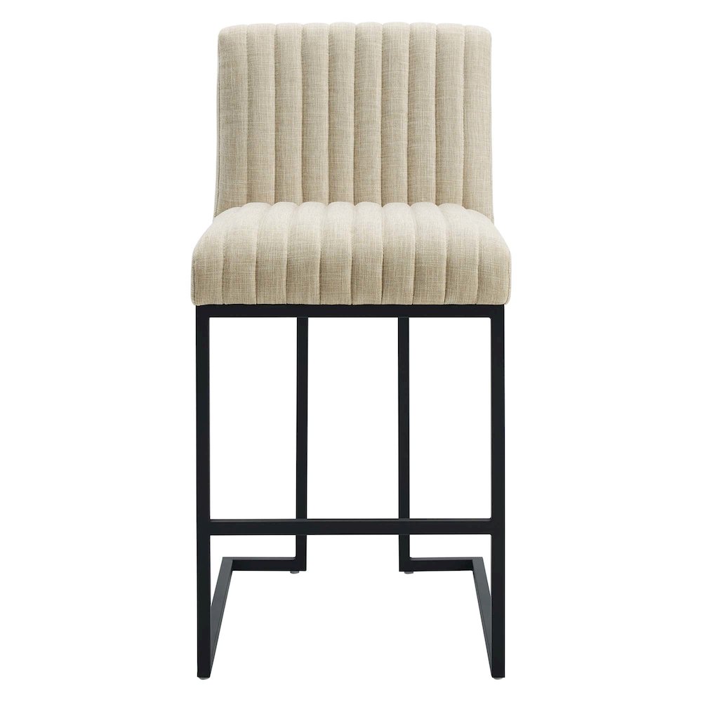 Indulge Channel Tufted Fabric Counter Stools Set of 2