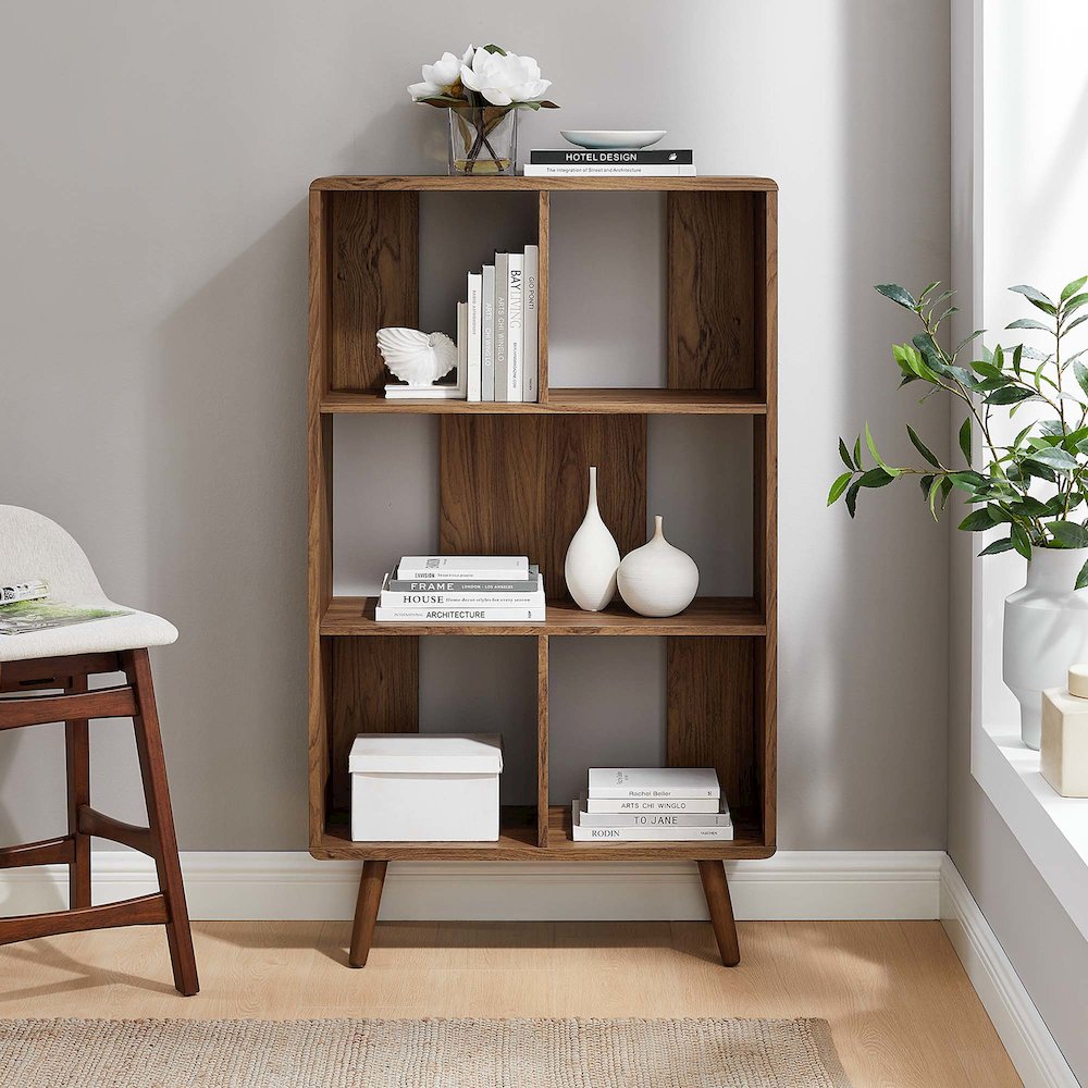Transmit 5 Shelf Wood Grain Bookcase
