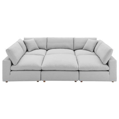 Commix 6-Piece Down Filled Overstuffed Sectional Sofa