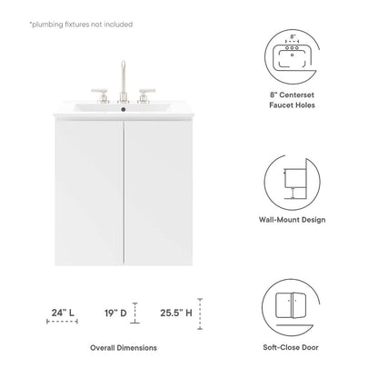 Bryn 24" Wall-Mount Bathroom Vanity