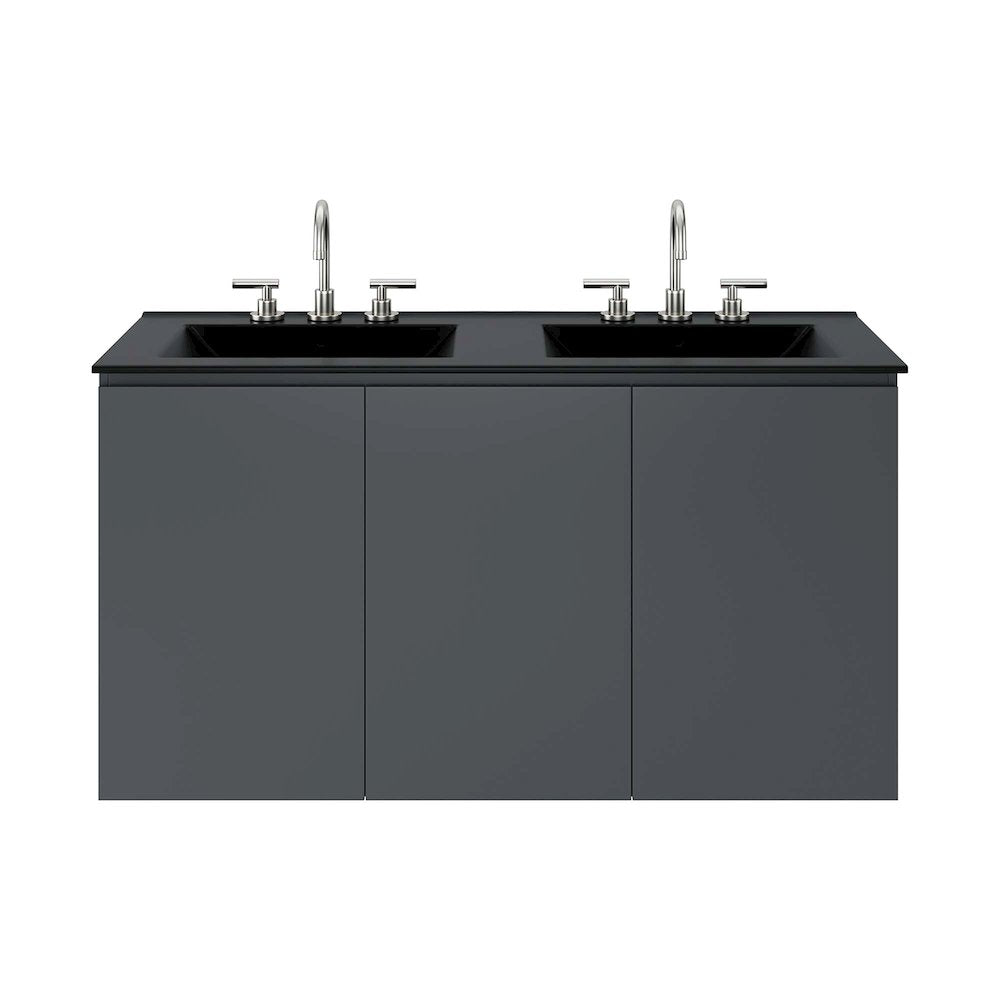 Bryn 48" Wall-Mount Double Sink Bathroom Vanity