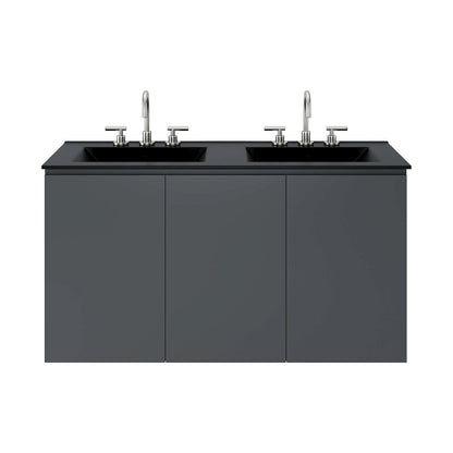 Bryn 48" Wall-Mount Double Sink Bathroom Vanity