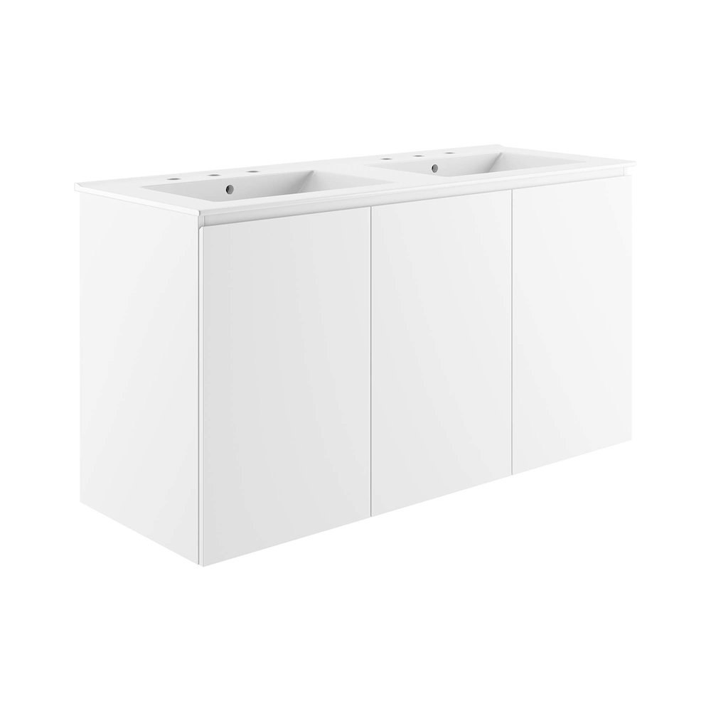 Bryn 48" Wall-Mount Double Sink Bathroom Vanity