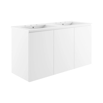 Bryn 48" Wall-Mount Double Sink Bathroom Vanity