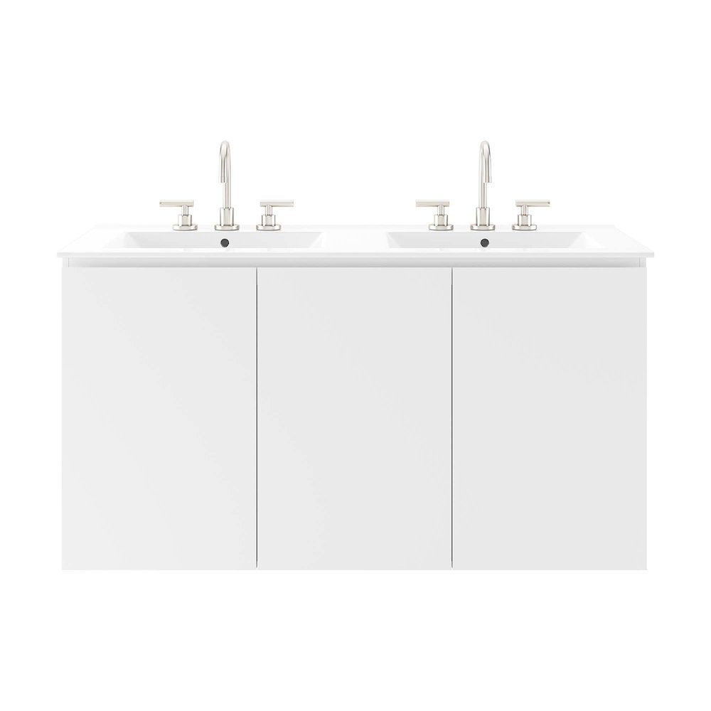 Bryn 48" Wall-Mount Double Sink Bathroom Vanity
