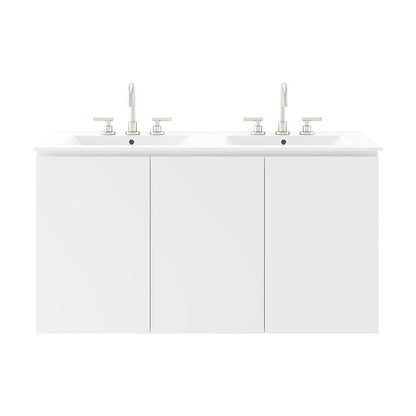Bryn 48" Wall-Mount Double Sink Bathroom Vanity