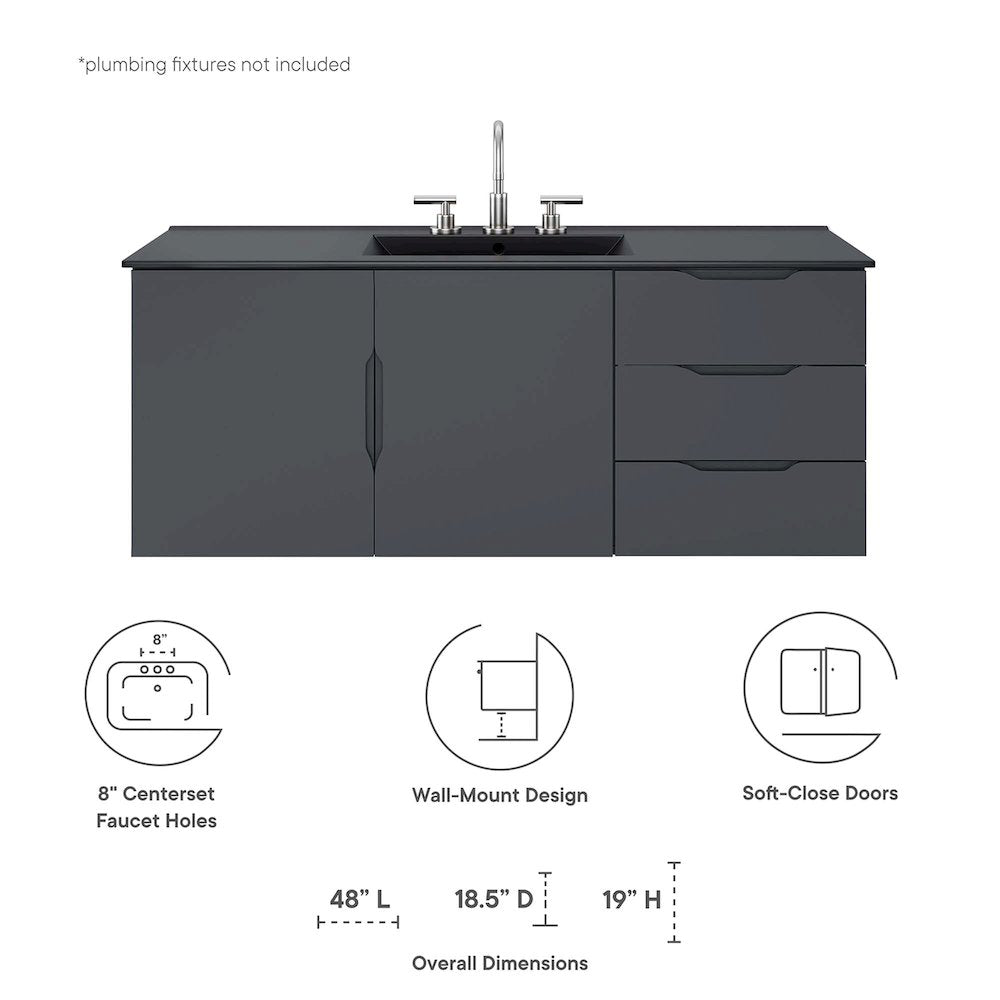 Vitality 48" Single Sink Bathroom Vanity