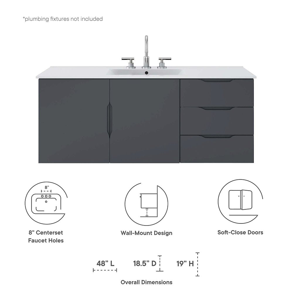 Vitality 48" Single Sink Bathroom Vanity