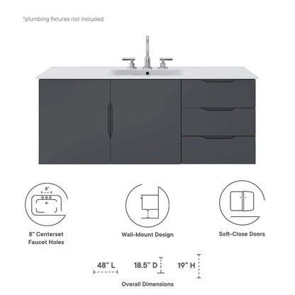Vitality 48" Single Sink Bathroom Vanity