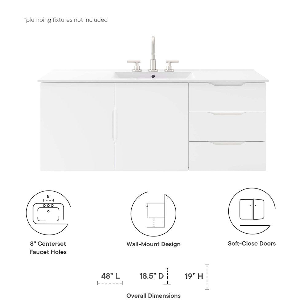 Vitality 48" Single Sink Bathroom Vanity
