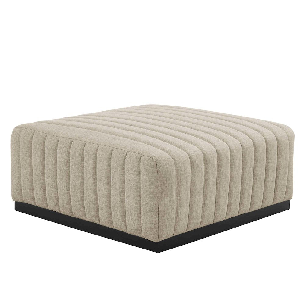 Conjure 6-Piece Channel Tufted Upholstered Fabric Sectional Sofa
