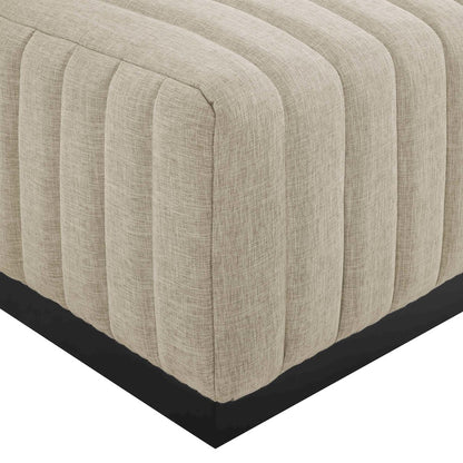 Conjure 6-Piece Channel Tufted Upholstered Fabric Sectional Sofa