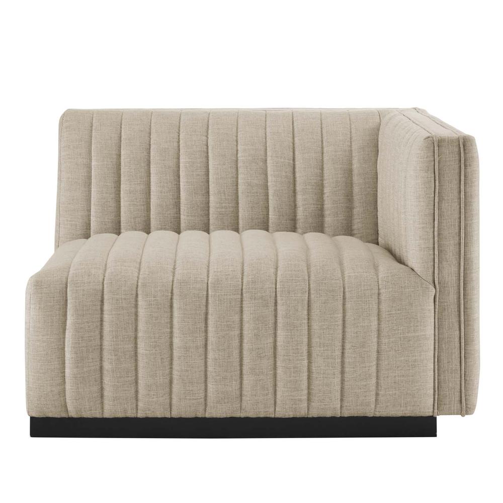 Conjure Channel Tufted Upholstered Fabric 5-Piece Sectional