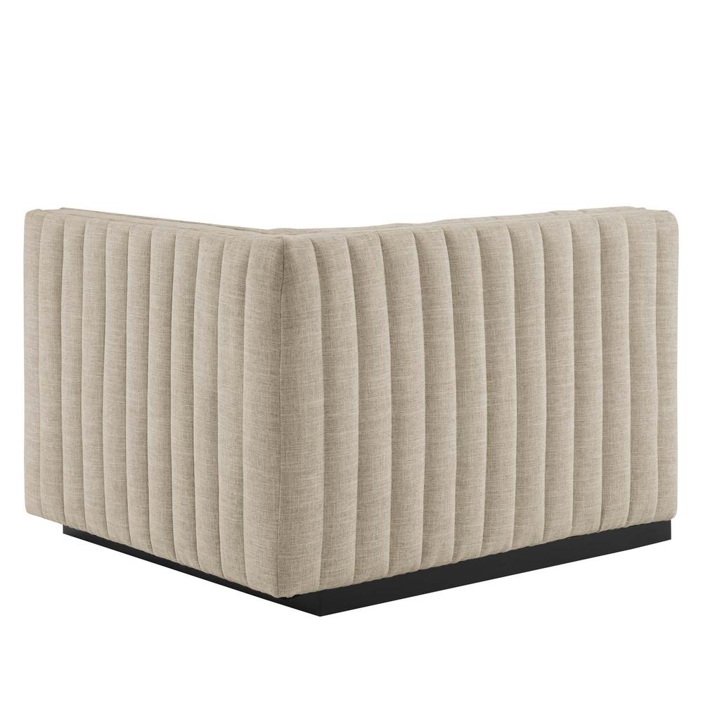 Conjure Channel Tufted Upholstered Fabric 5-Piece Sectional