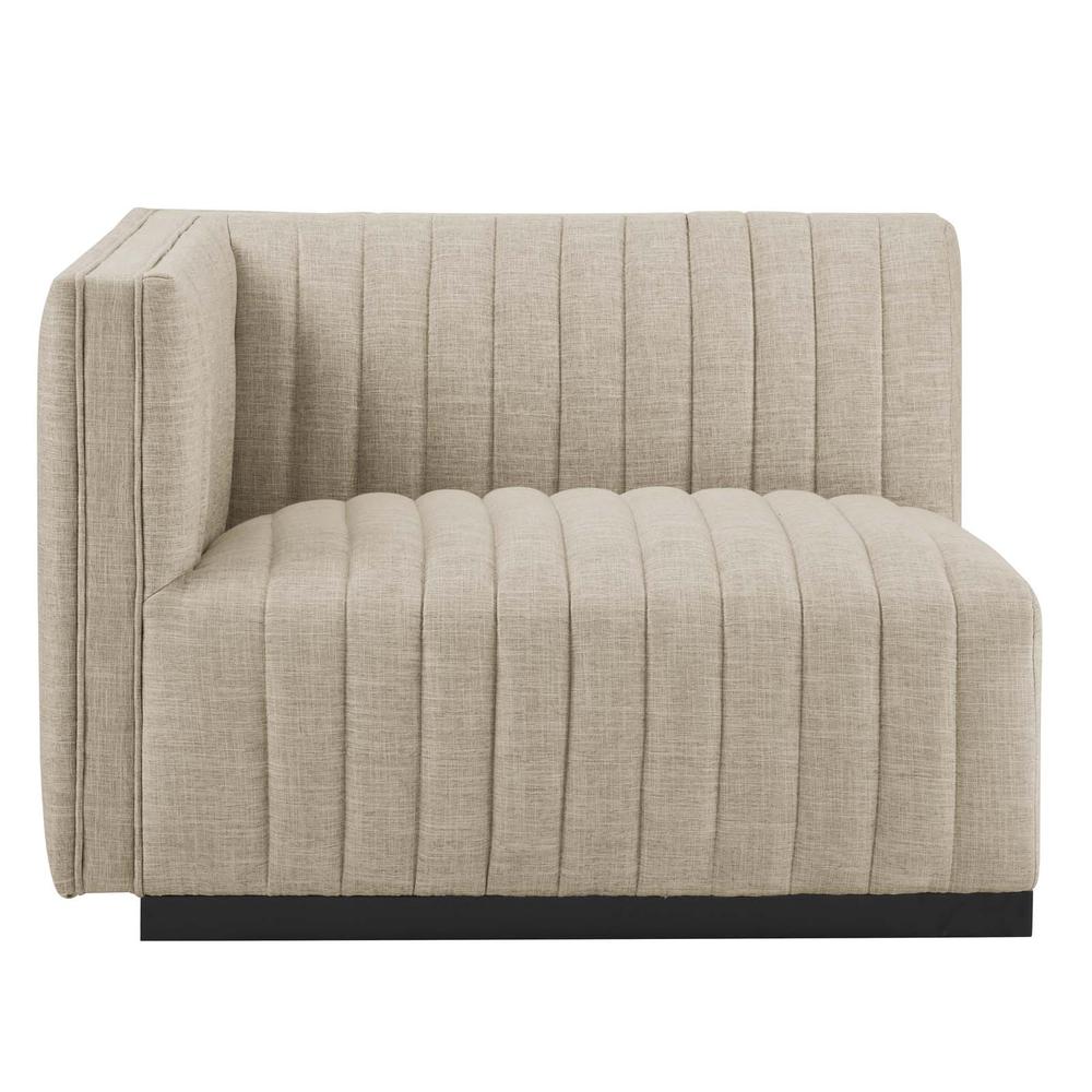 Conjure Channel Tufted Upholstered Fabric 5-Piece Sectional