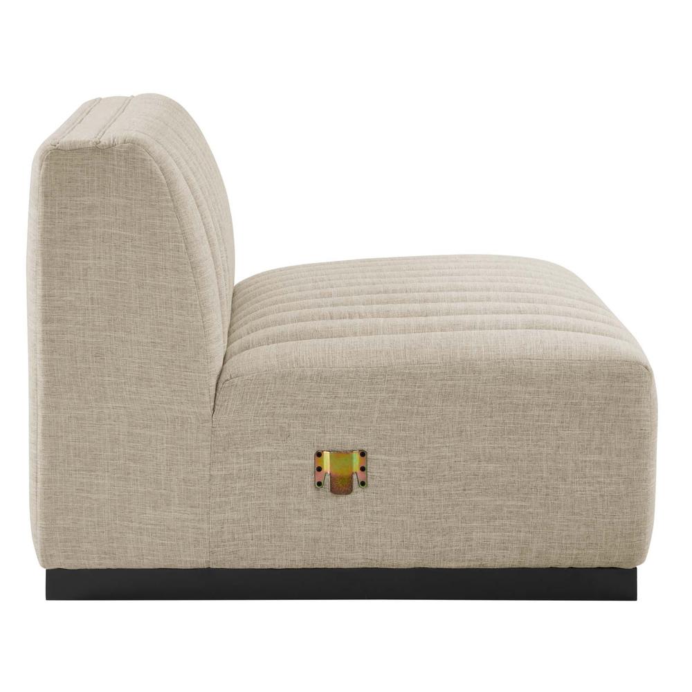 Conjure Channel Tufted Upholstered Fabric 5-Piece Sectional