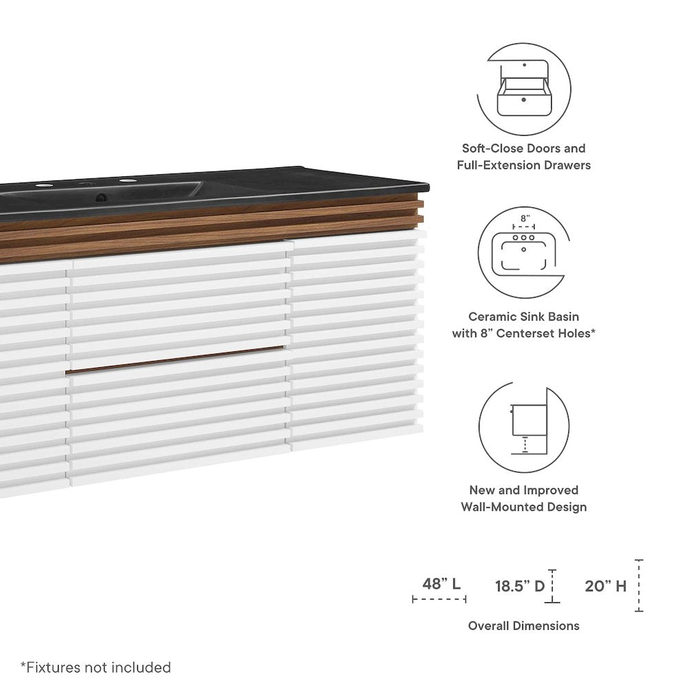 Render 48" Wall-Mount Bathroom Vanity