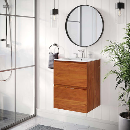 Scenic 18" Wall-Mount Bathroom Vanity