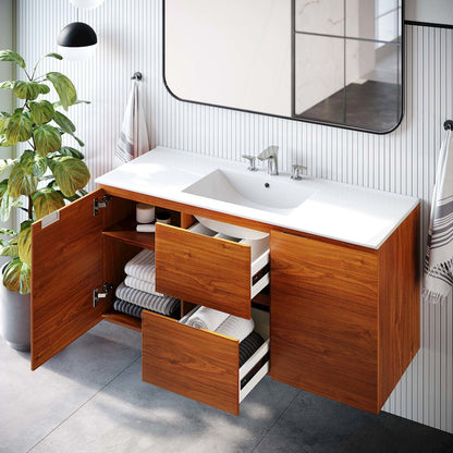 Scenic 48" Wall-Mount Bathroom Vanity