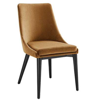 Viscount Accent Performance Velvet Dining Chairs Set of 2