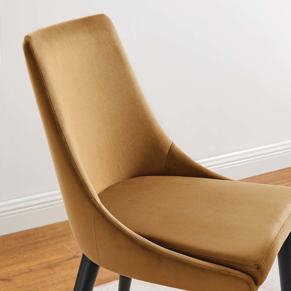 Viscount Accent Performance Velvet Dining Chairs Set of 2
