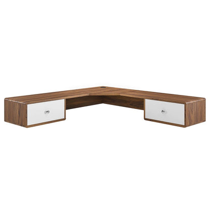Transmit 55" Wall Mount Corner Wood Office Desk